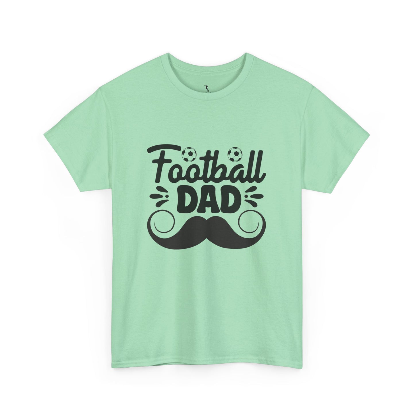 Kixt Heavy Cotton™ Tee - "Moustache Football Dad " T-Shirt