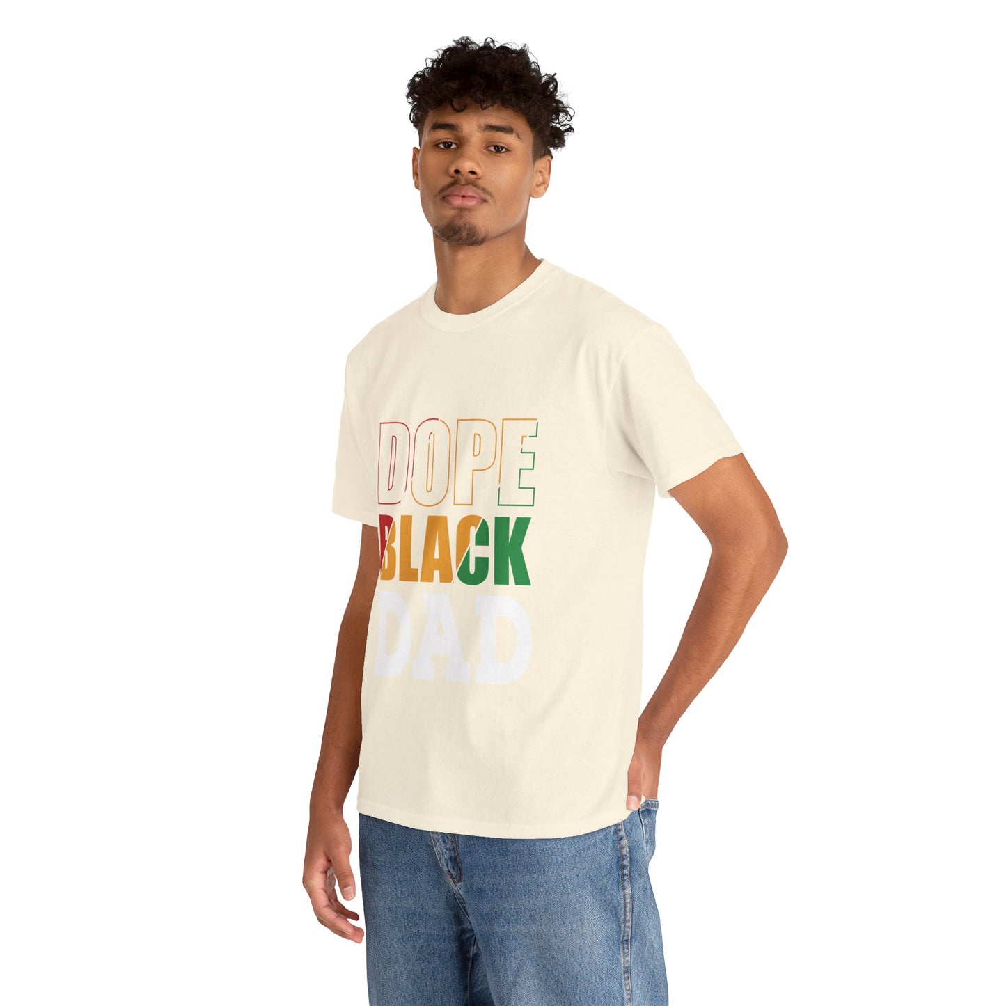 Kixt Heavy Cotton™ Tee - "Dope Black Dad"