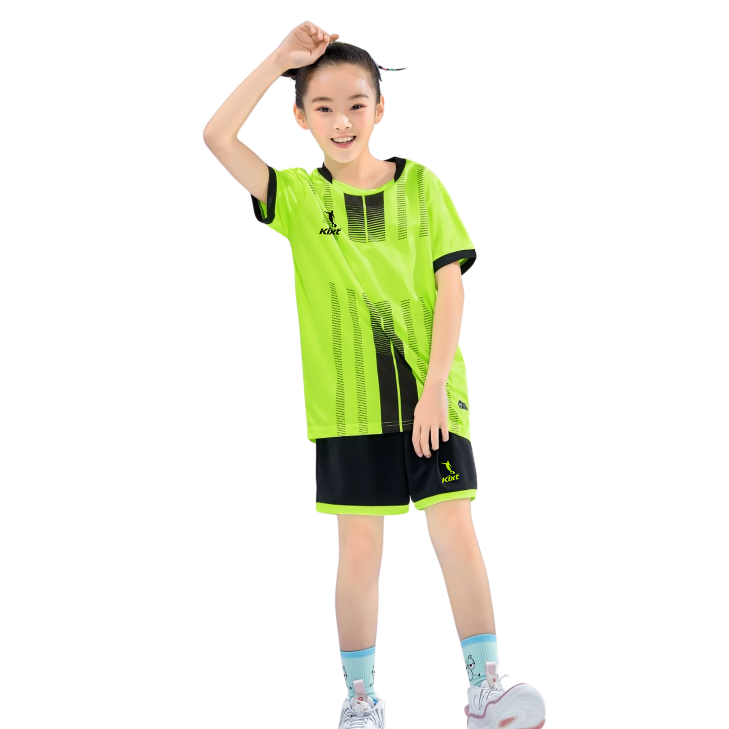 Kids Football Kits M8607 [GREEN] - Boys/Girls Football Kits (Jersey & Shorts)