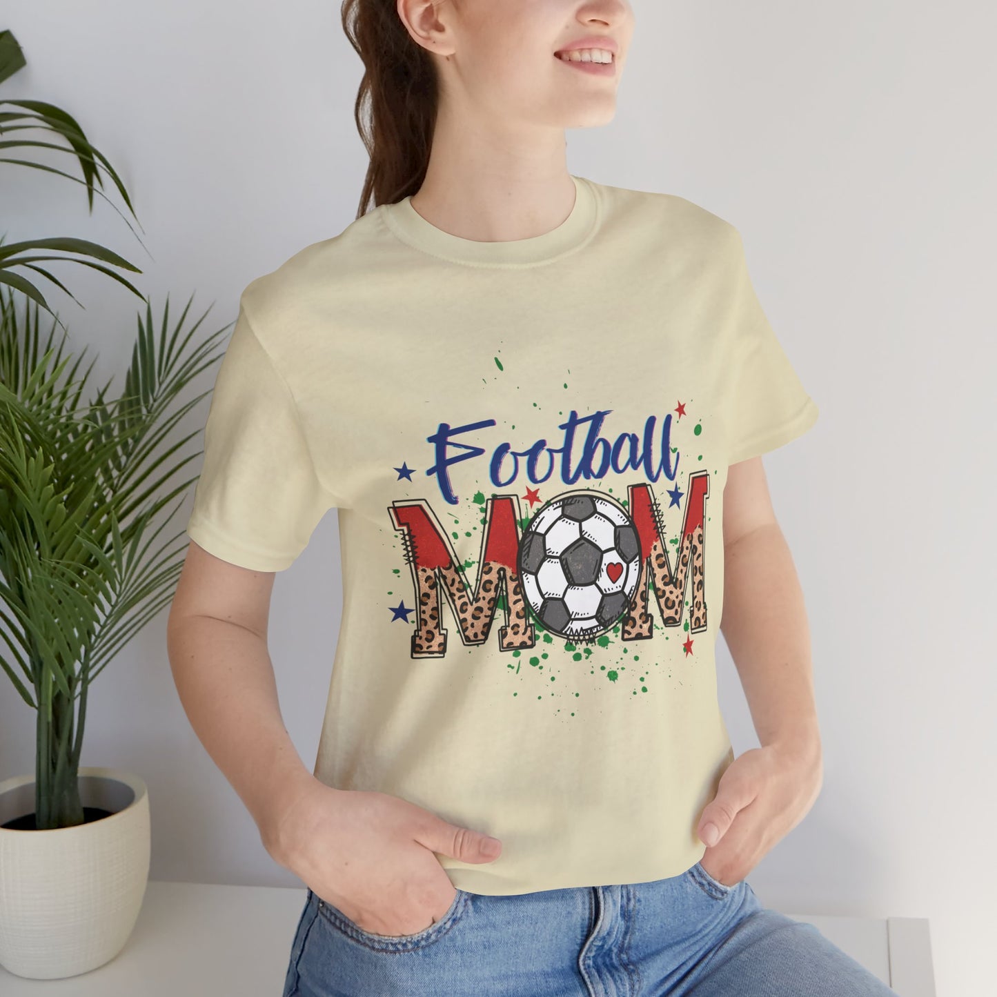 Kixt Short Sleeve Tee  - "Football Mum" Leopard