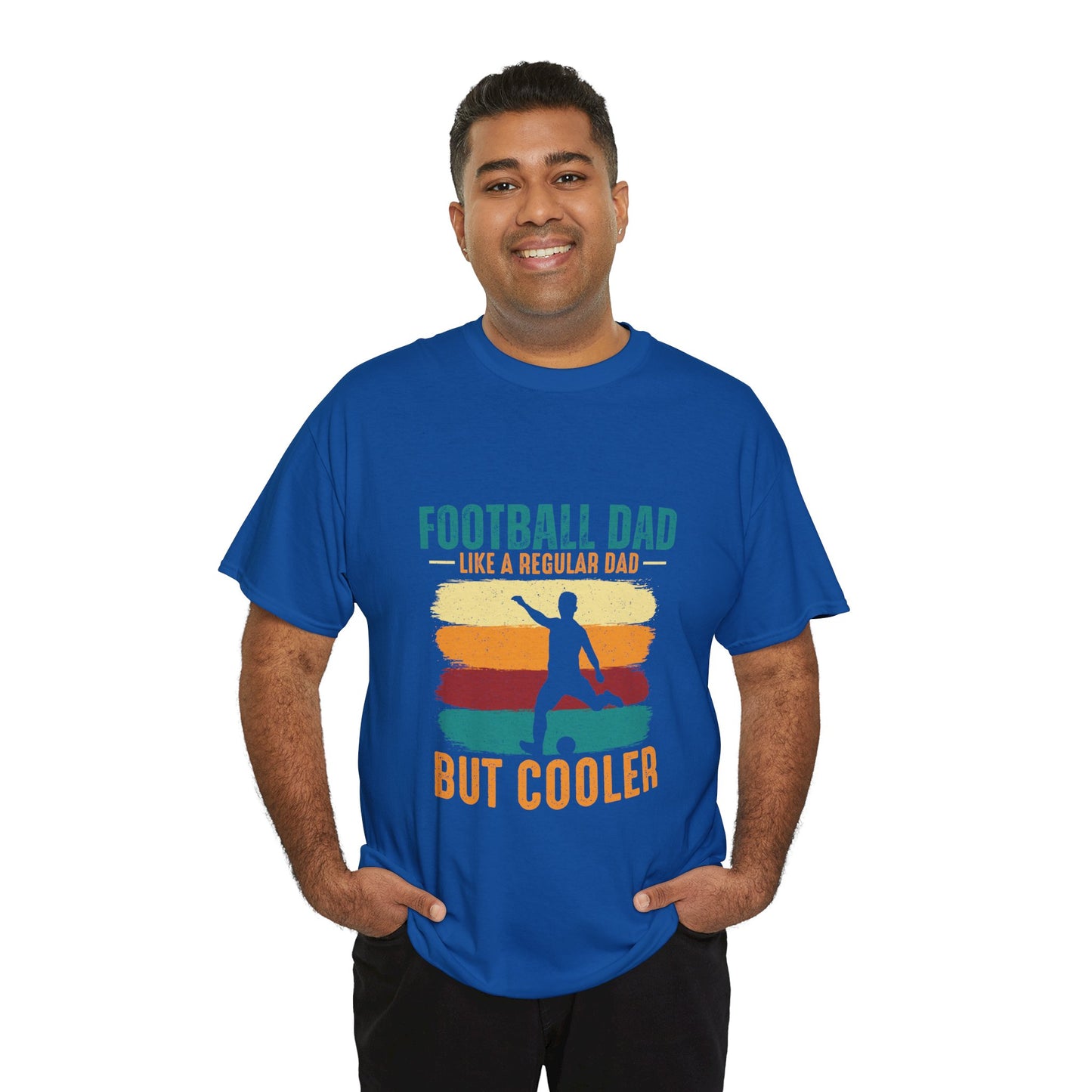 Kixt Heavy Cotton™ Tee - "Football Dad, Like a Regular Dad but Cooler"