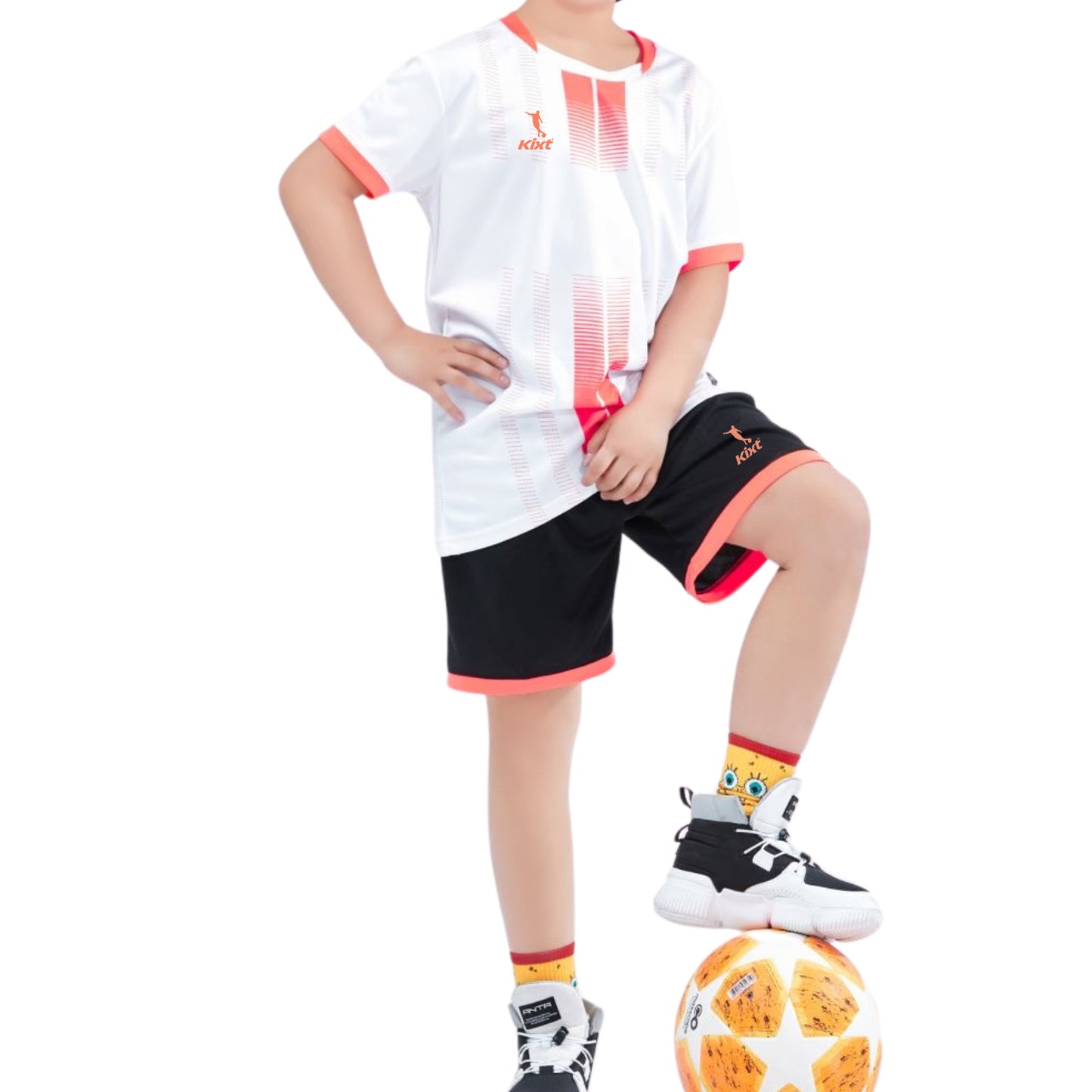 Kids Football Kits M8607 [WHITE] - Boys/Girls Football Kits (Jersey & Shorts)