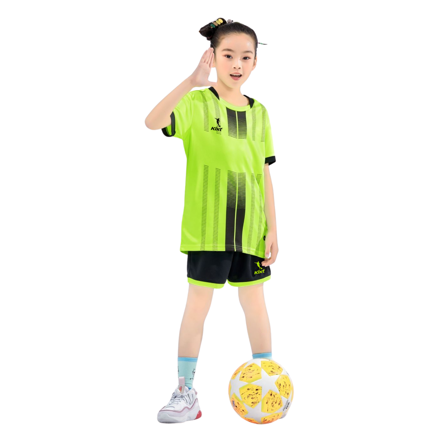 Kids Football Kits M8607 [GREEN] - Boys/Girls Football Kits (Jersey & Shorts)