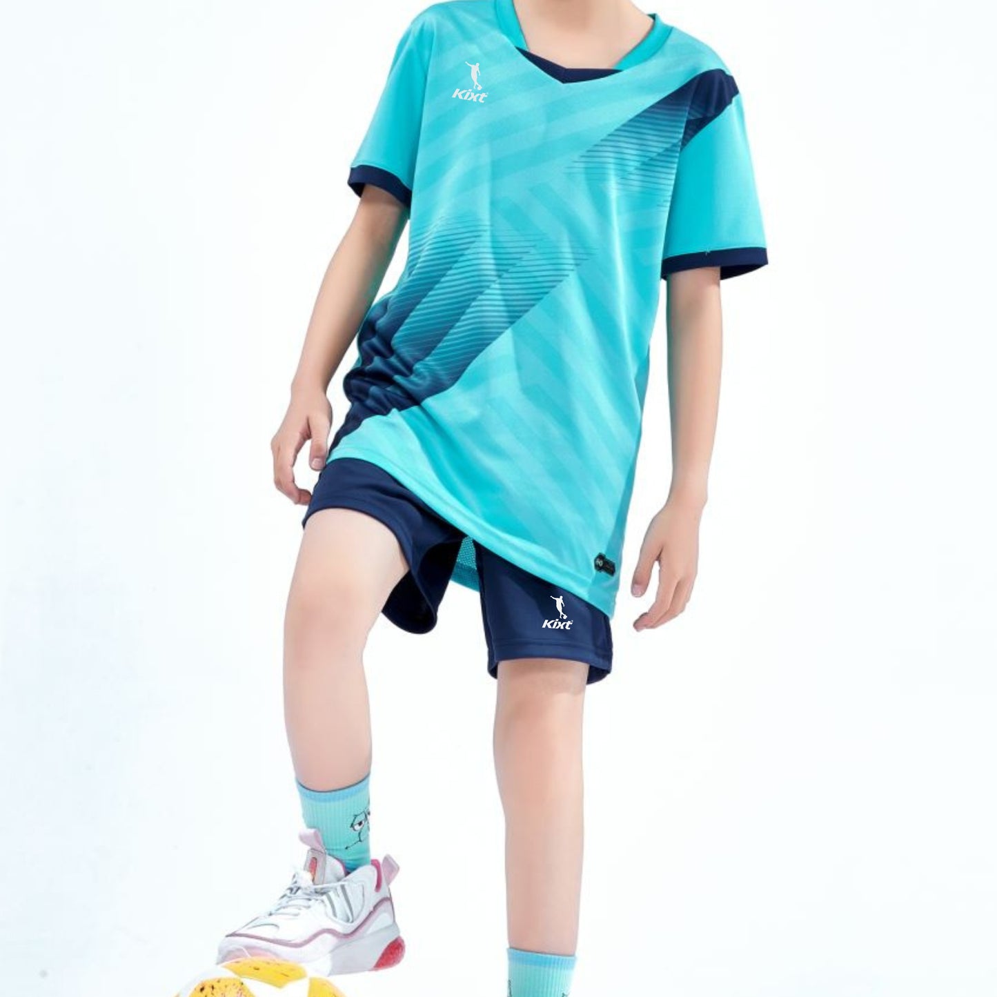 Kids Football Kits M8620 [BLUE/Navy] - Boys/Girls Football Kits (Jersey & Shorts)