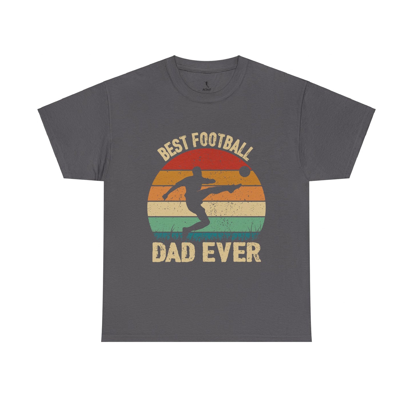 Kixt Heavy Cotton™ Tee - "Best Football Dad Ever" T-Shirt