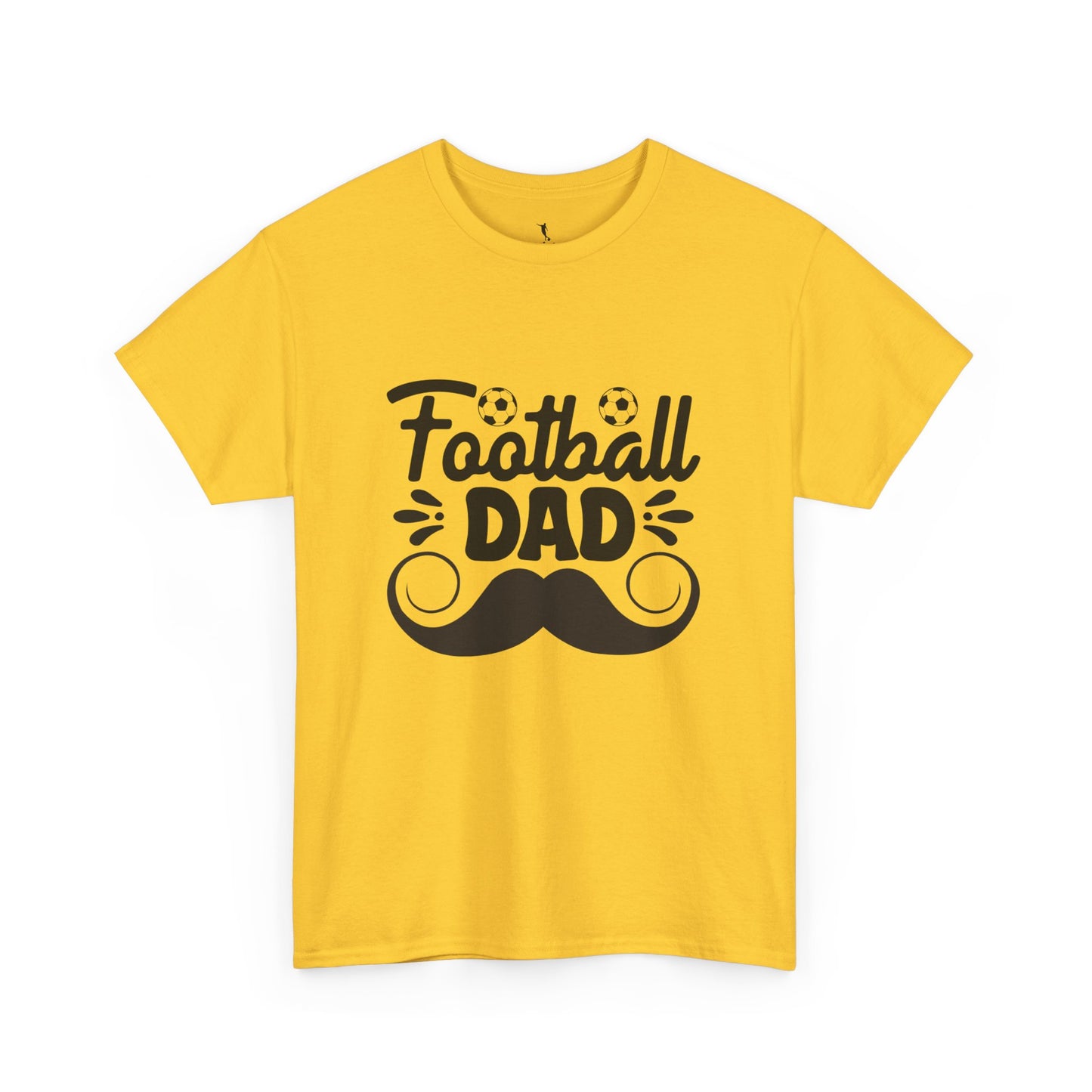 Kixt Heavy Cotton™ Tee - "Moustache Football Dad " T-Shirt