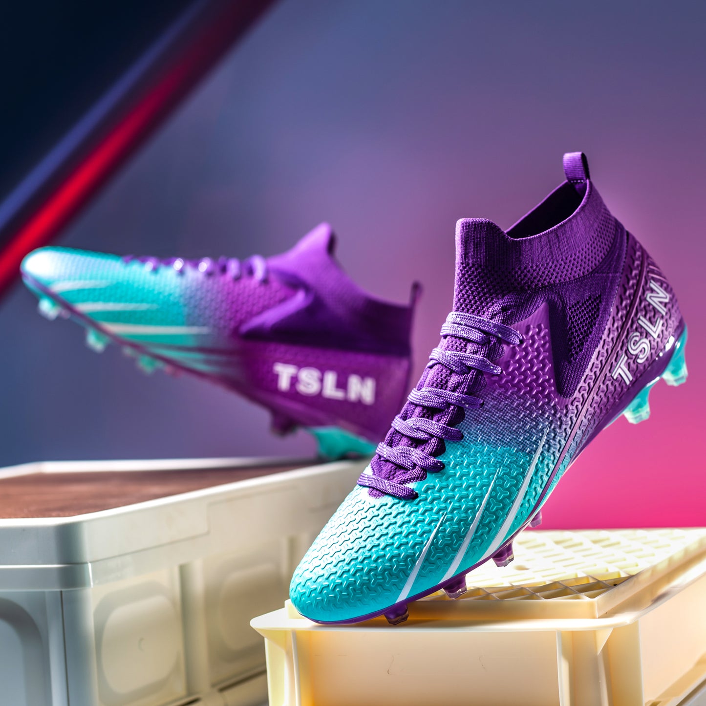 Kixt TSLN™ Football Boots FG [Kids/Junior][PURPLE/BLUE] Limited Stock