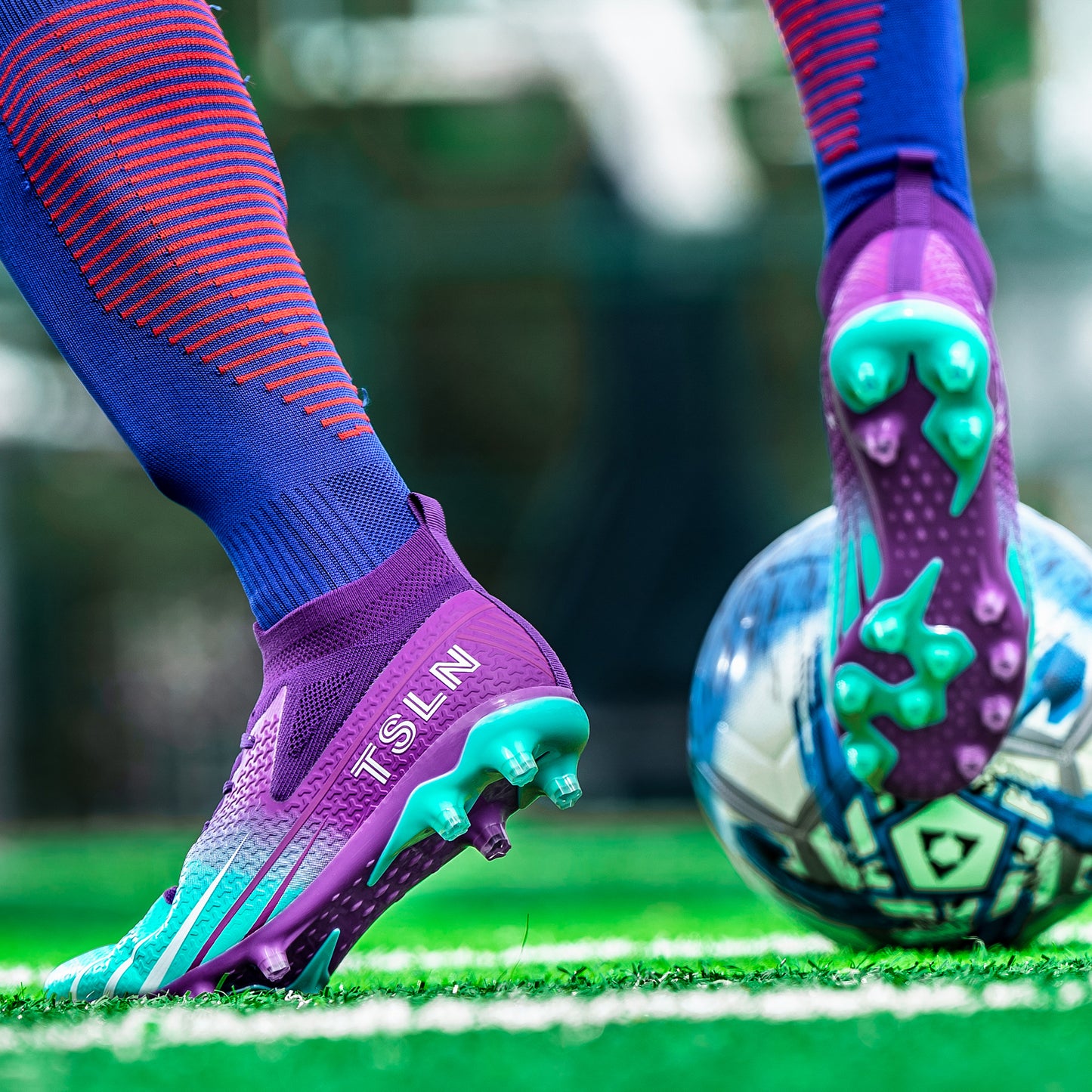 Kixt TSLN™ Football Boots FG [Kids/Junior][PURPLE/BLUE] Limited Stock